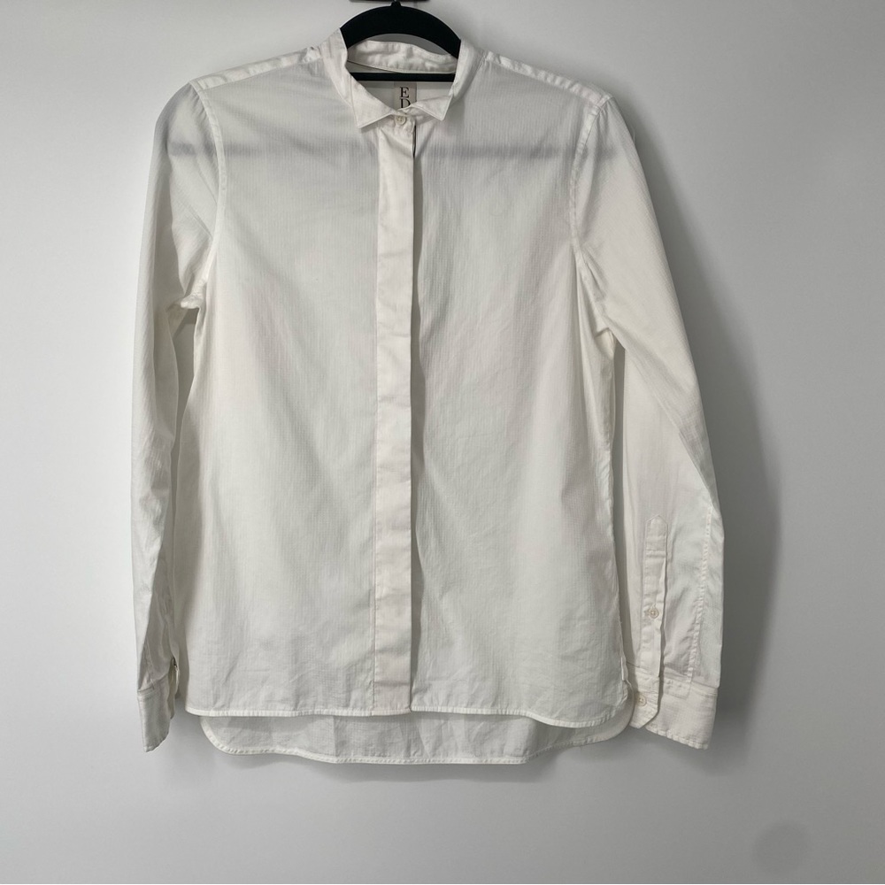 Ed by Ellen Tuxedo Button Down Shirt, Size Small